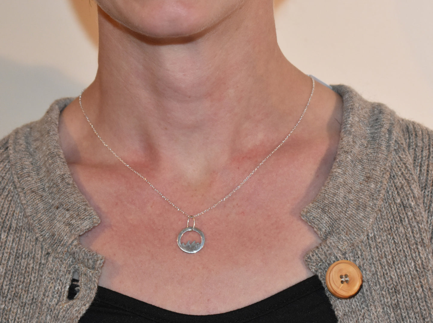 Pendentif fluctus - Pendentif argent Sobre et discret