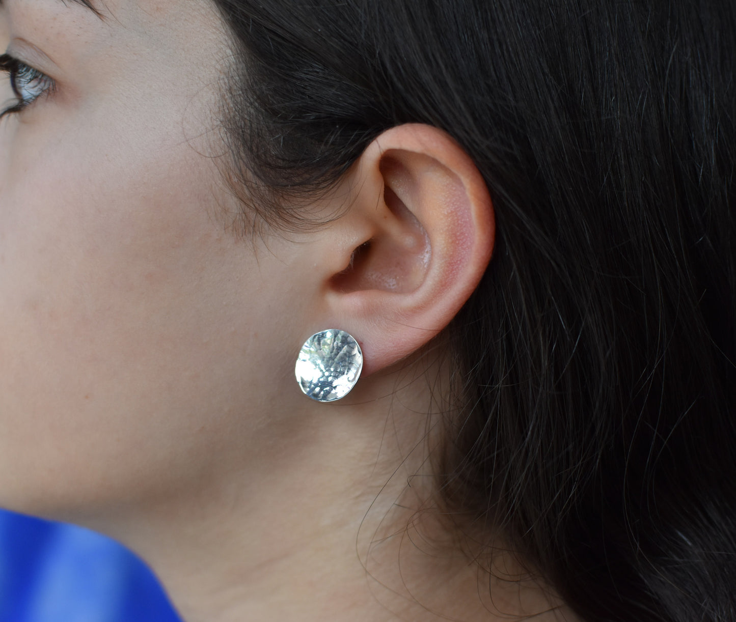 Boucles d'oreilles en argent- Puce d'oreille délicates et scintillantes