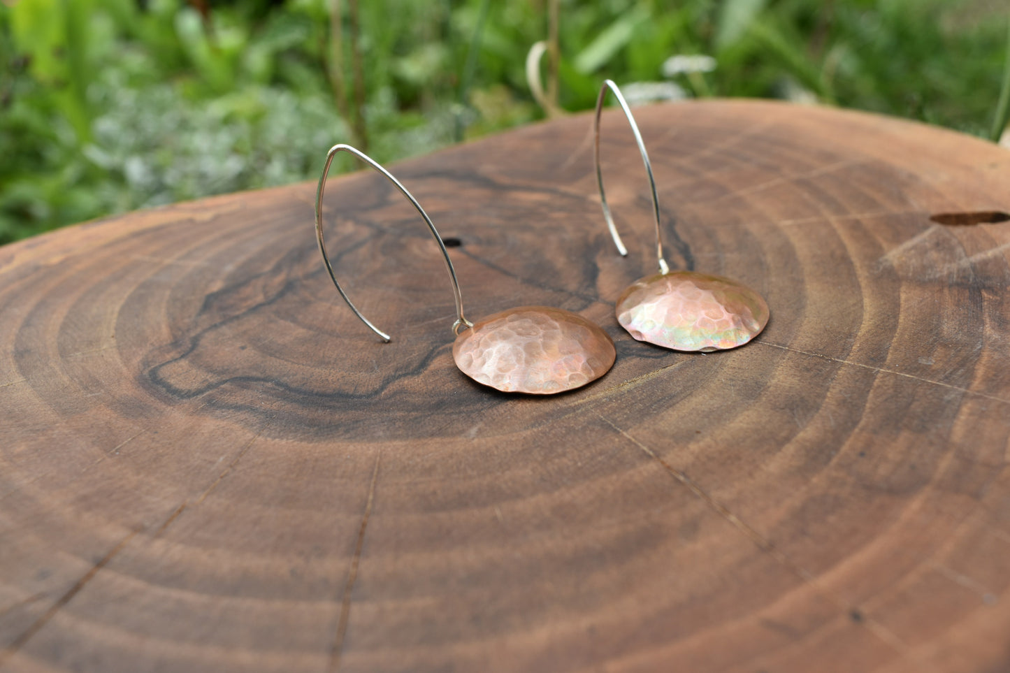 Boucles d'oreilles en cuivre et argent - Les planètes aux oreilles