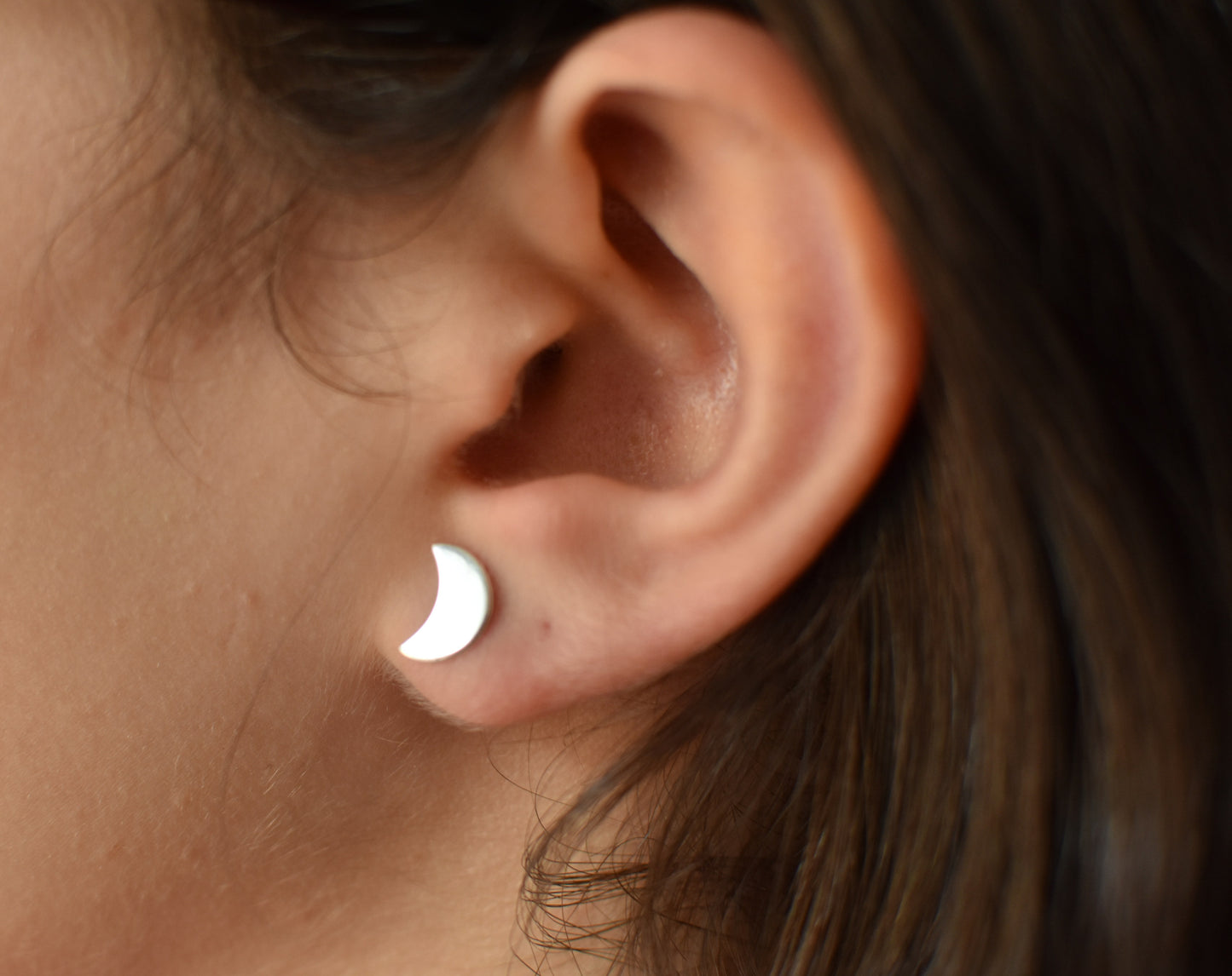 Boucles d'oreilles puce en argent recyclé - collection astrale