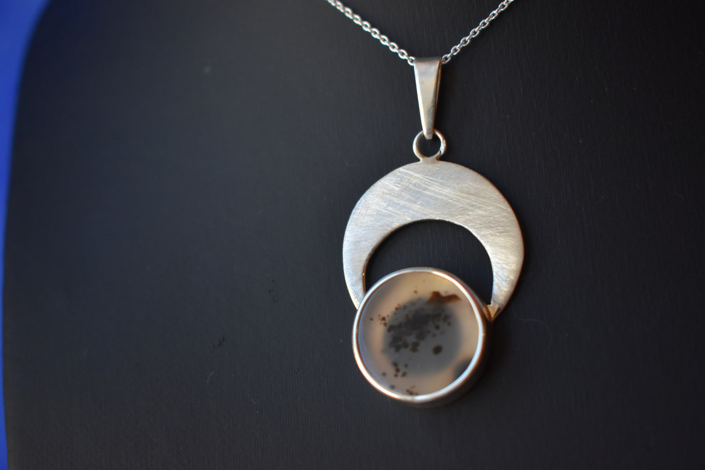 Collier lune argent