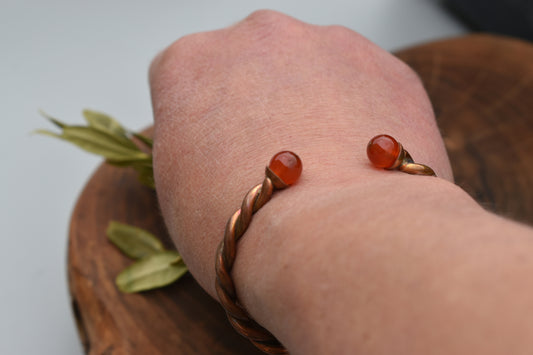 Bracelet torque cuivre