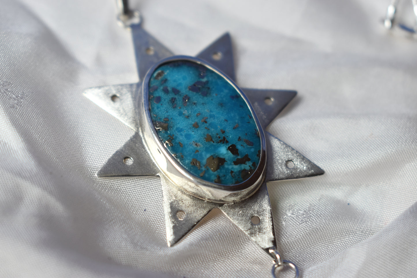 collier argent " Etoile bleue" - Collection astrale